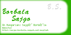 borbala sajgo business card