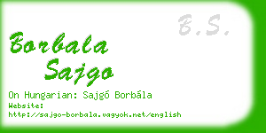 borbala sajgo business card